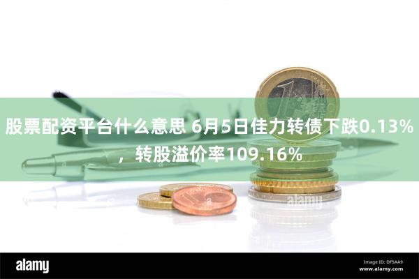 股票配资平台什么意思 6月5日佳力转债下跌0.13%，转股溢价率109.16%