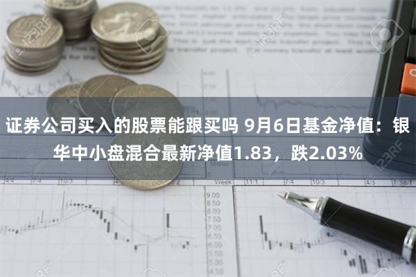 证券公司买入的股票能跟买吗 9月6日基金净值：银华中小盘