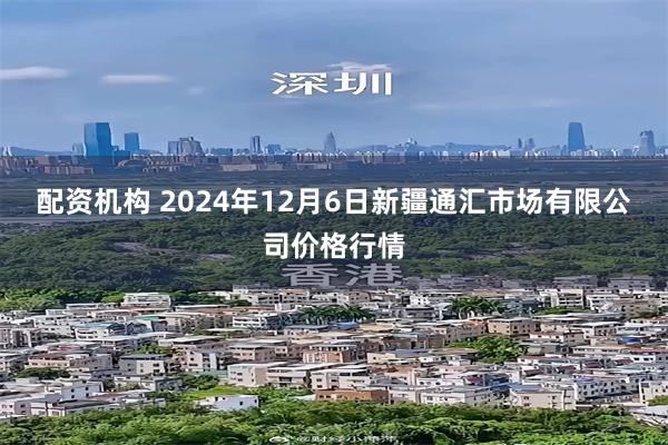 配资机构 2024年12月6日新疆通汇市场有限公司价格行情