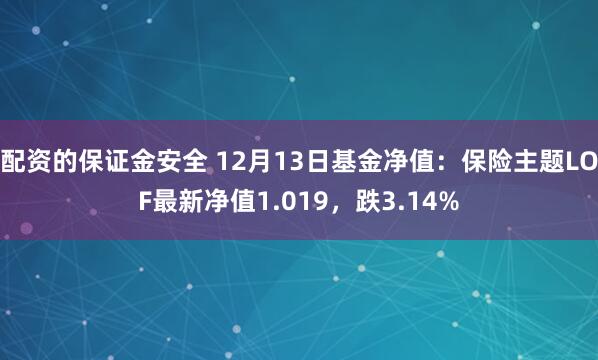 配资的保证金安全 12月13日基金净值：保险主题LOF最新净值1.019，跌3.14%