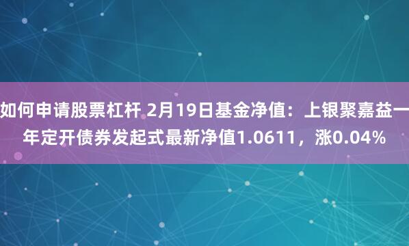 如何申请股票杠杆 2月19日基金净值：上银聚嘉益一年定开债券发起式最新净值1.0611，涨0.04%