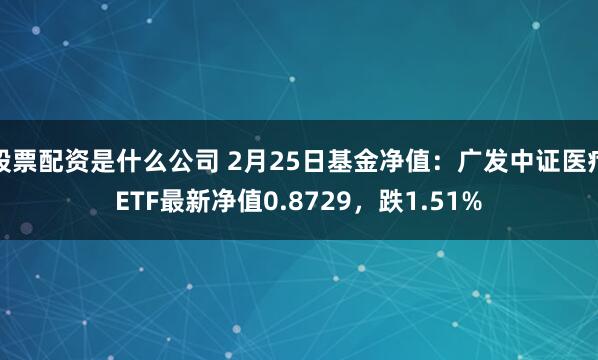 股票配资是什么公司 2月25日基金净值：广发中证医疗ETF最新净值0.8729，跌1.51%